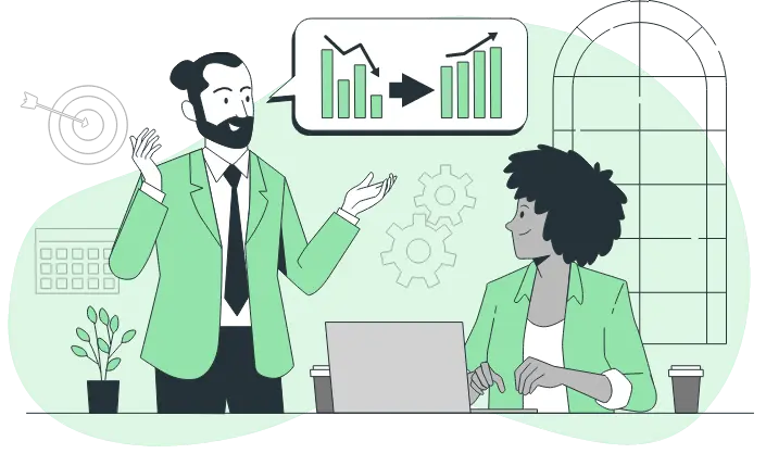 Healthcare business consultant presenting patient growth analytics for a Coimbatore hospital